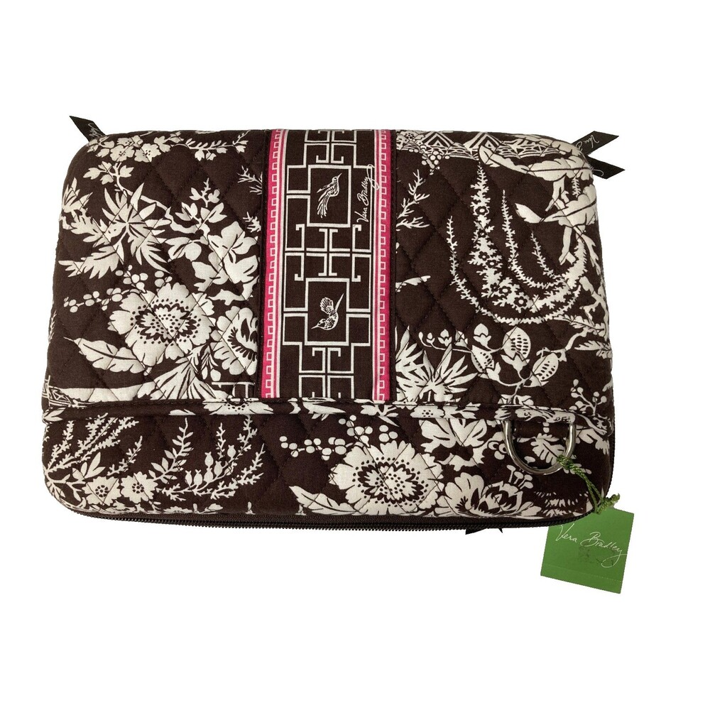 Vera Bradley Tablet Hard Case  Brown Paisley Floral Print Quilted NEW With Tag